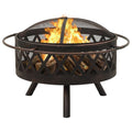Braciere Rustico con Attizzatoio 76 cm XXL in Acciaio