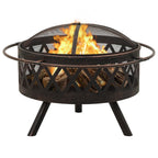 Braciere Rustico con Attizzatoio 76 cm XXL in Acciaio
