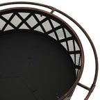 Braciere Rustico con Attizzatoio 76 cm XXL in Acciaio