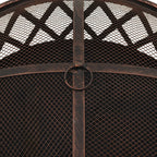 Braciere Rustico con Attizzatoio 76 cm XXL in Acciaio