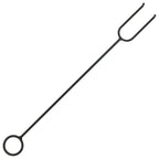 Braciere Rustico con Attizzatoio 76 cm XXL in Acciaio