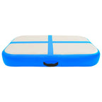 Tappetino Ginnastica Gonfiabile con Pompa 60x100x15 cm PVC Blu