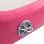 Tappetino Ginnastica Gonfiabile con Pompa 60x100x20 cm PVC Rosa