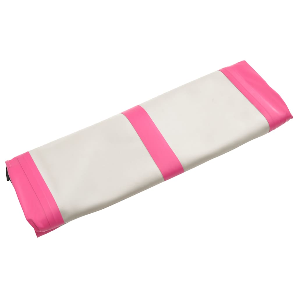 Tappetino Ginnastica Gonfiabile con Pompa 300x100x15cm PVC Rosa