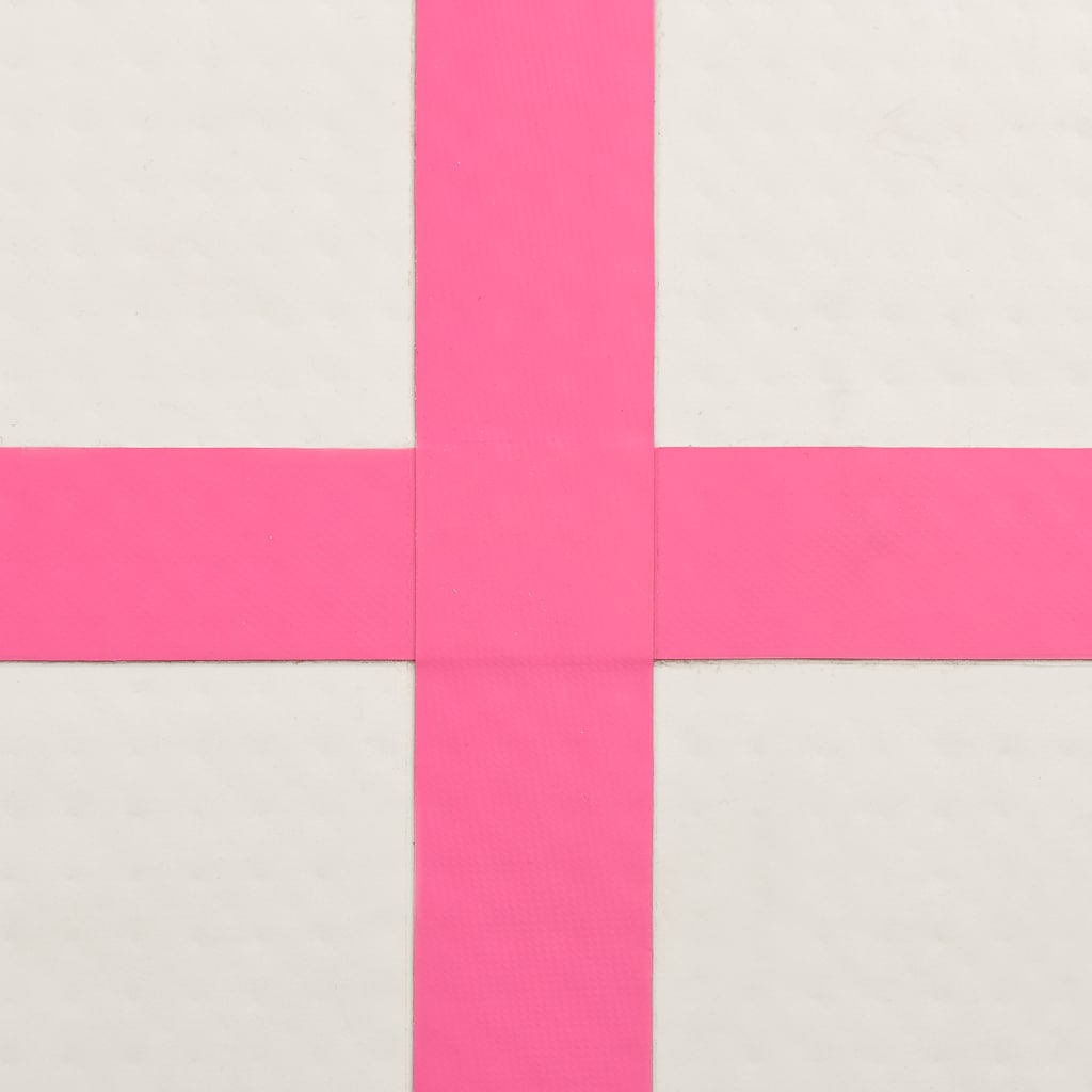 Tappetino Ginnastica Gonfiabile con Pompa 300x100x15cm PVC Rosa