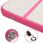 Tappetino Ginnastica Gonfiabile con Pompa 300x100x15cm PVC Rosa