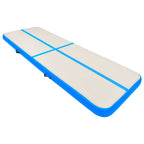 Tappetino Ginnastica Gonfiabile con Pompa 300x100x15 cm PVC Blu