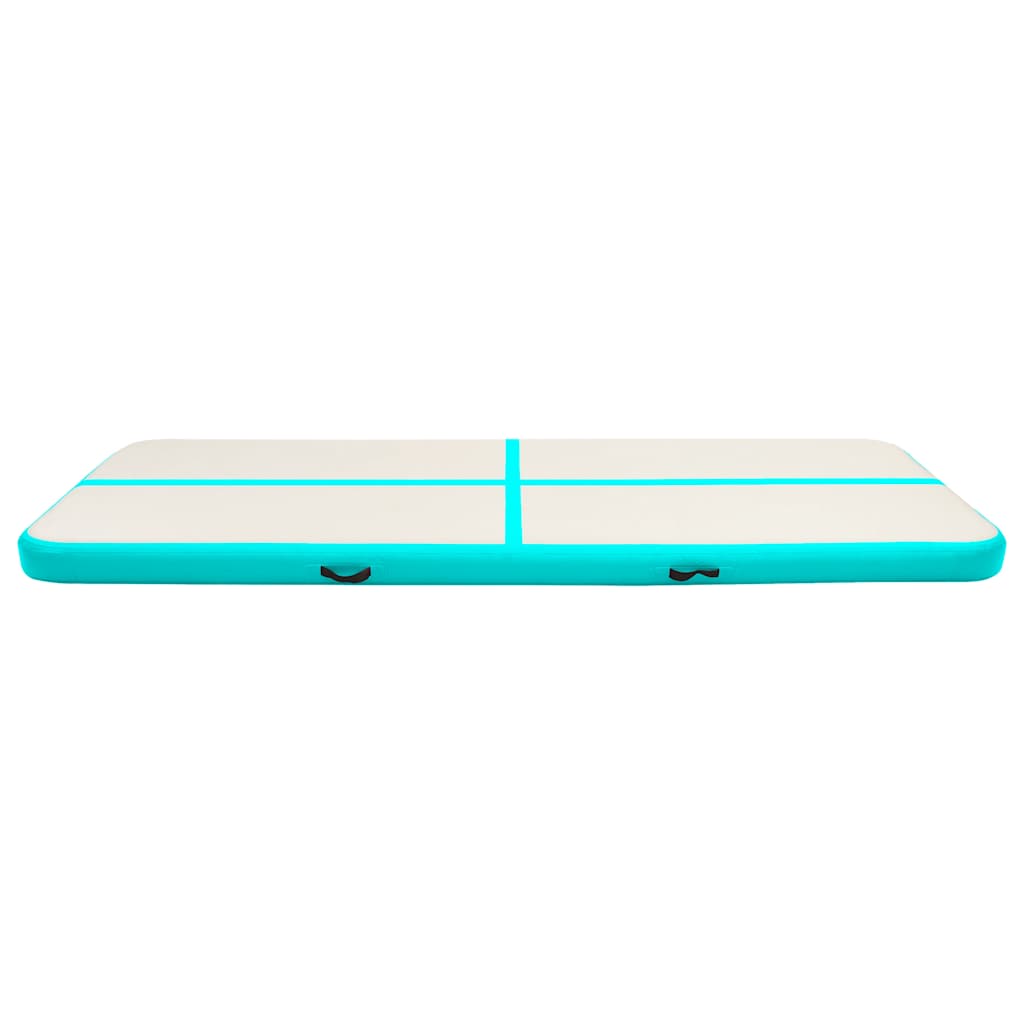 Tappetino Ginnastica Gonfiabile e Pompa 300x100x20cm PVC Verde