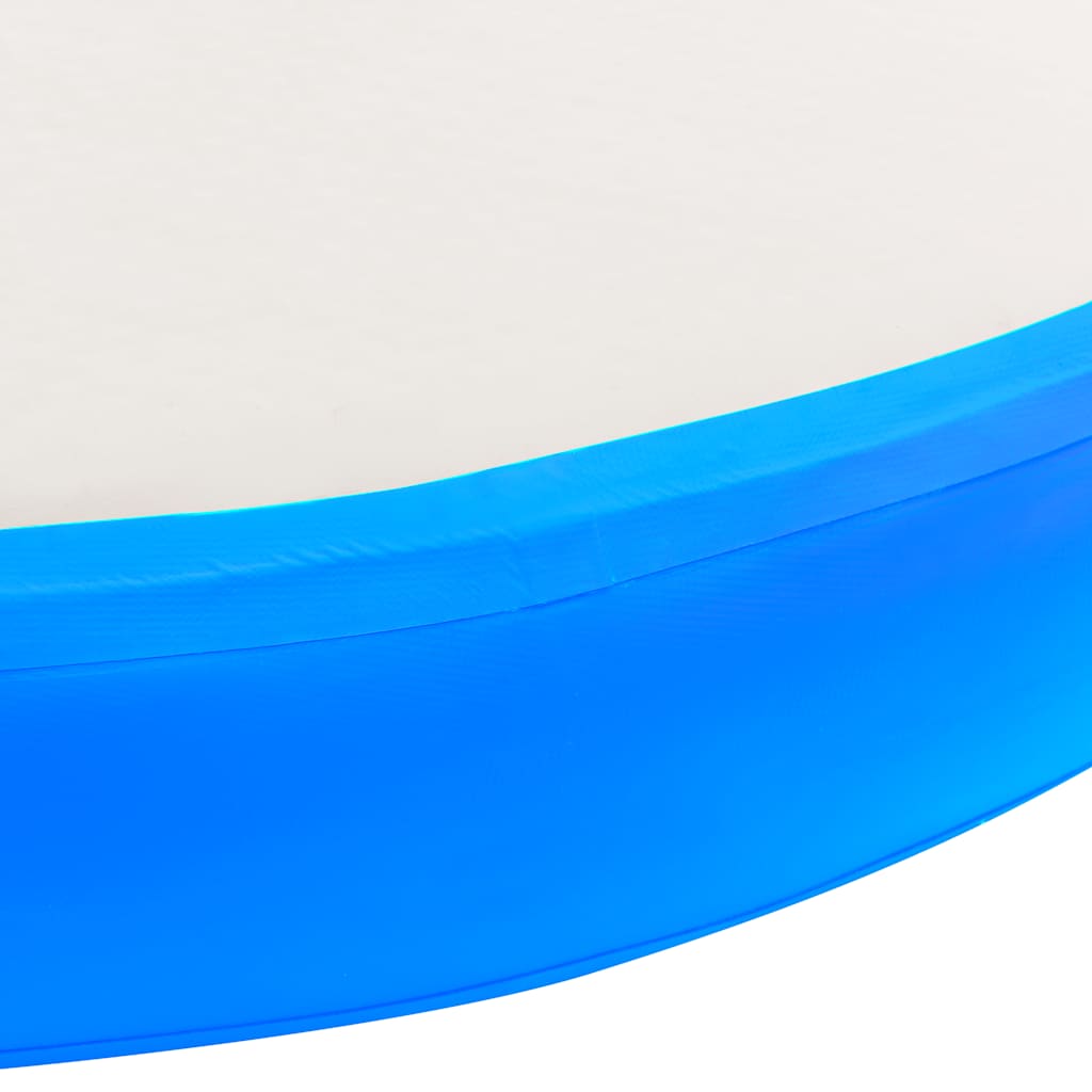 Tappetino Ginnastica Gonfiabile con Pompa 100x100x20cm PVC Blu