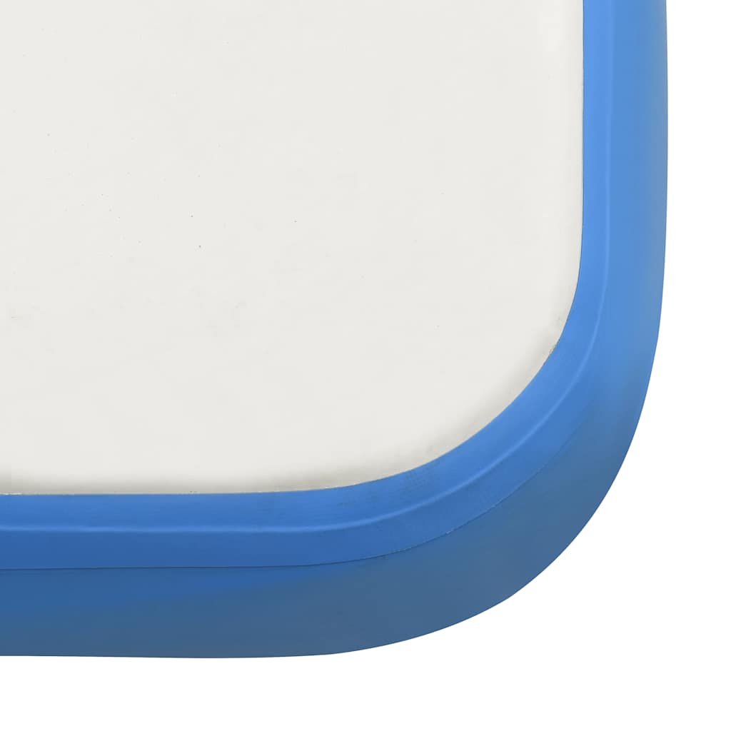 Tappeto Galleggiante Gonfiabile Blu e Bianco 200x150x15 cm