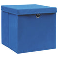 Contenitori con Coperchi 10 pz 28x28x28 cm Blu