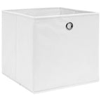 Contenitori 10 pz in Tessuto non Tessuto 28x28x28 cm Bianco