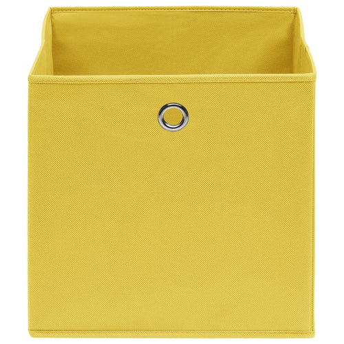 325225 Storage Boxes 10 pcs Non-woven Fabric 28x28x28 cm Yellow