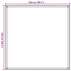 Tappetino per Tenda 250x250 cm Antracite in HDPE