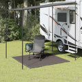 Tappetino per Tenda 250x250 cm Antracite in HDPE