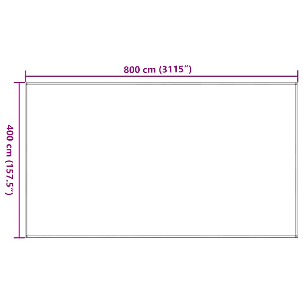 Tappetino per Tenda 400x800 cm Antracite in HDPE