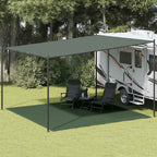 Tappeto da Tenda 400x400 cm Verde Scuro in HDPE