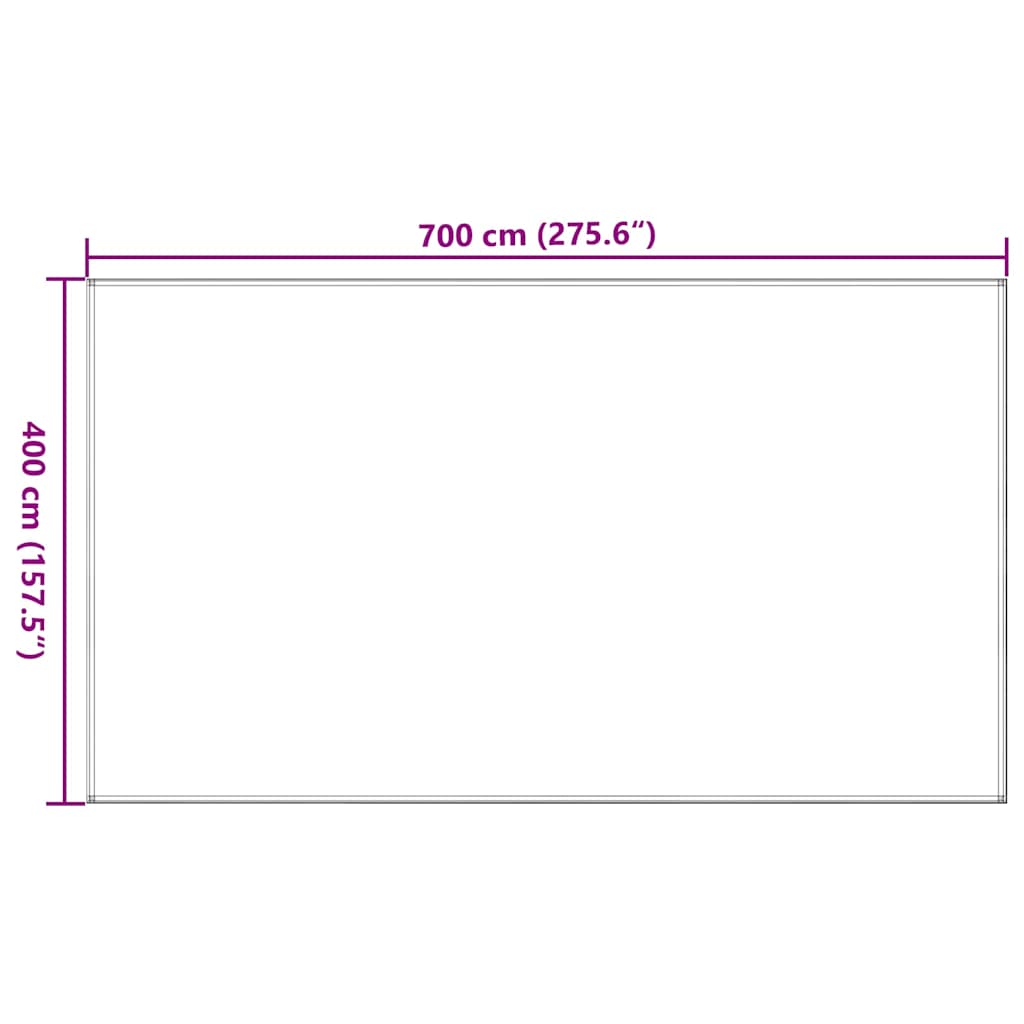 Tappeto da Tenda 400x700 cm Verde Scuro in HDPE