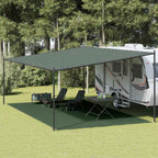 Tappeto da Tenda 400x800 cm Verde Scuro in HDPE