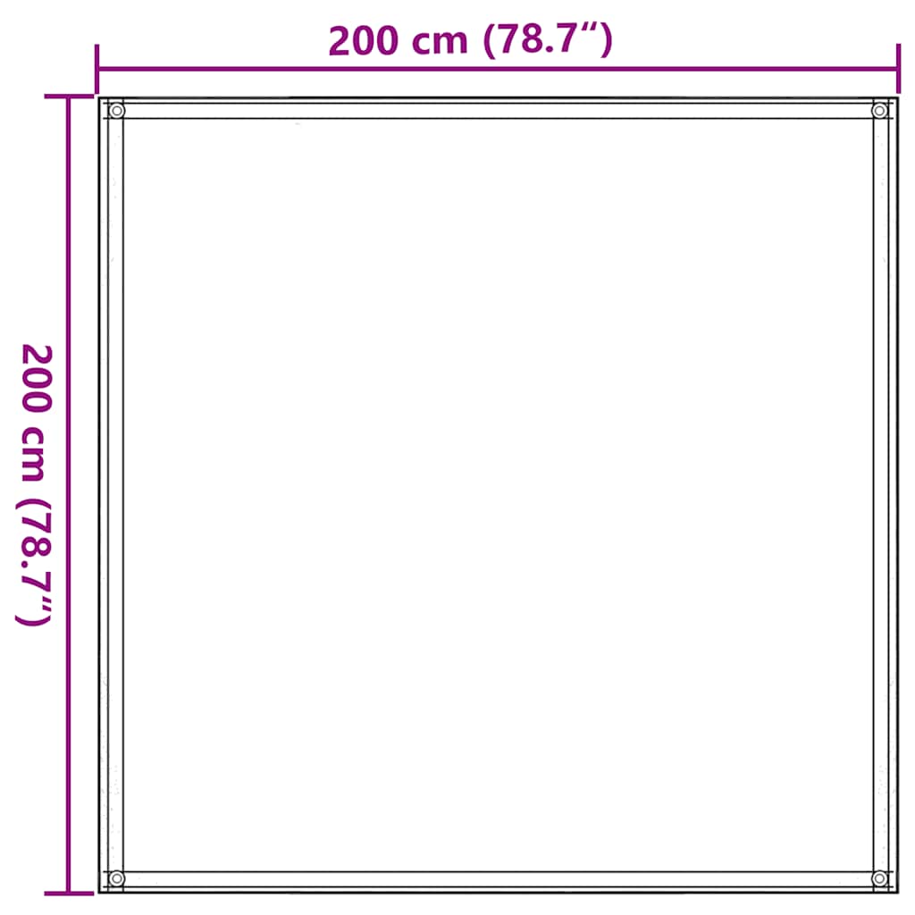 Tappeto da Tenda 200x200 cm Blu in HDPE