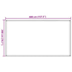 Tappeto da Tenda 200x400 cm Blu in HDPE