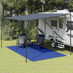 Tappeto da Tenda 200x400 cm Blu in HDPE
