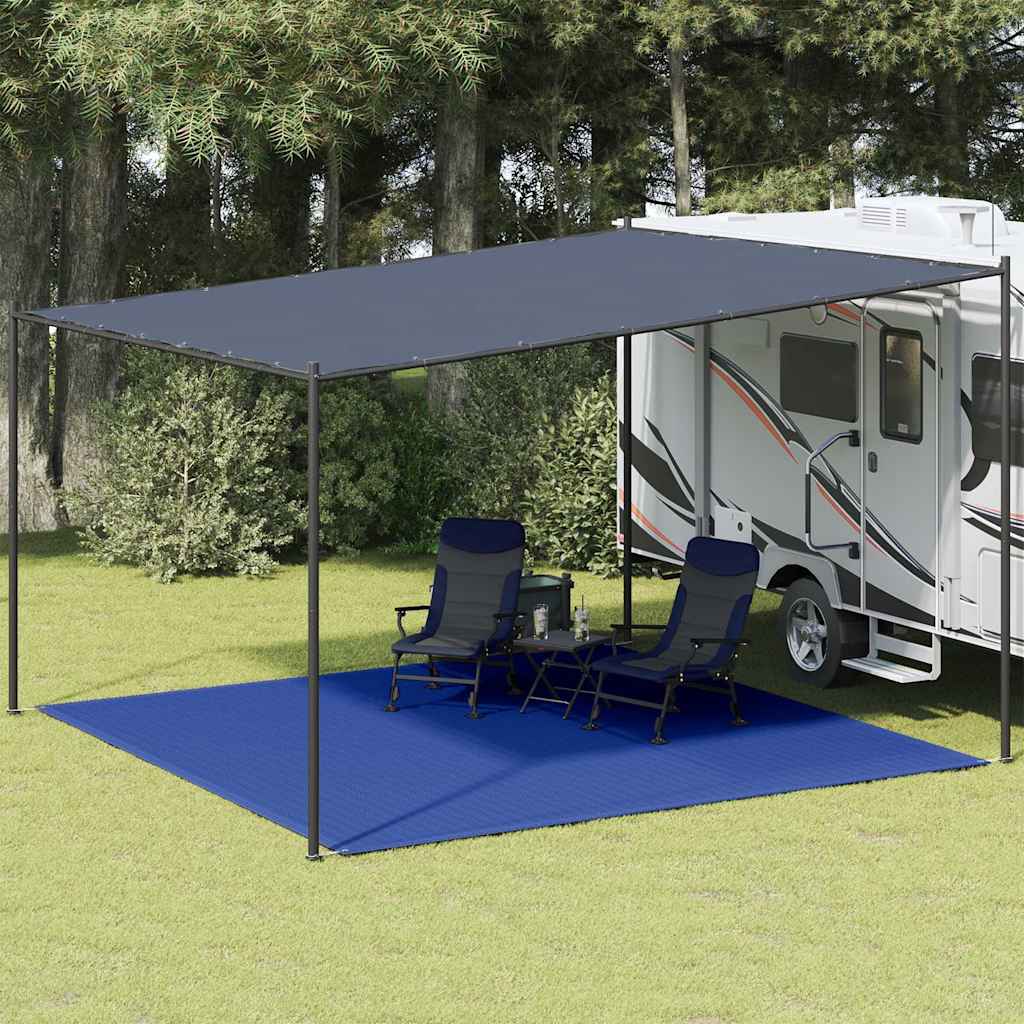 Tappeto da Tenda 400x400 cm Blu in HDPE