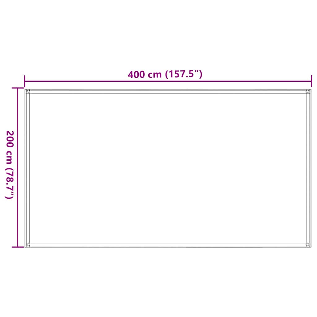 Tappeto da Tenda 200x400 cm Grigio Talpa