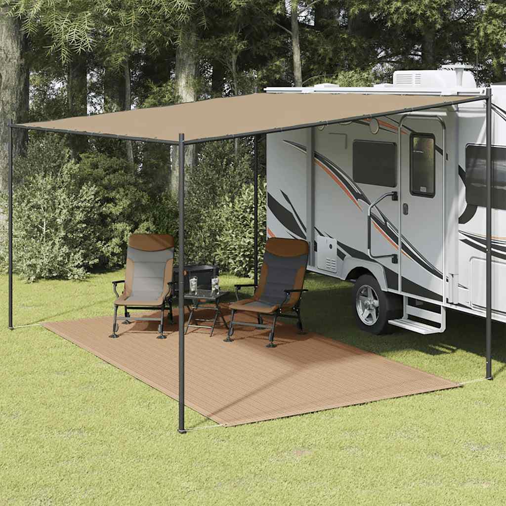 Tappeto da Tenda 200x400 cm Grigio Talpa