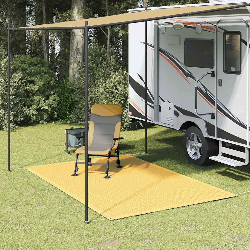 Tappeto da Tenda Beige 250x200 cm HDPE