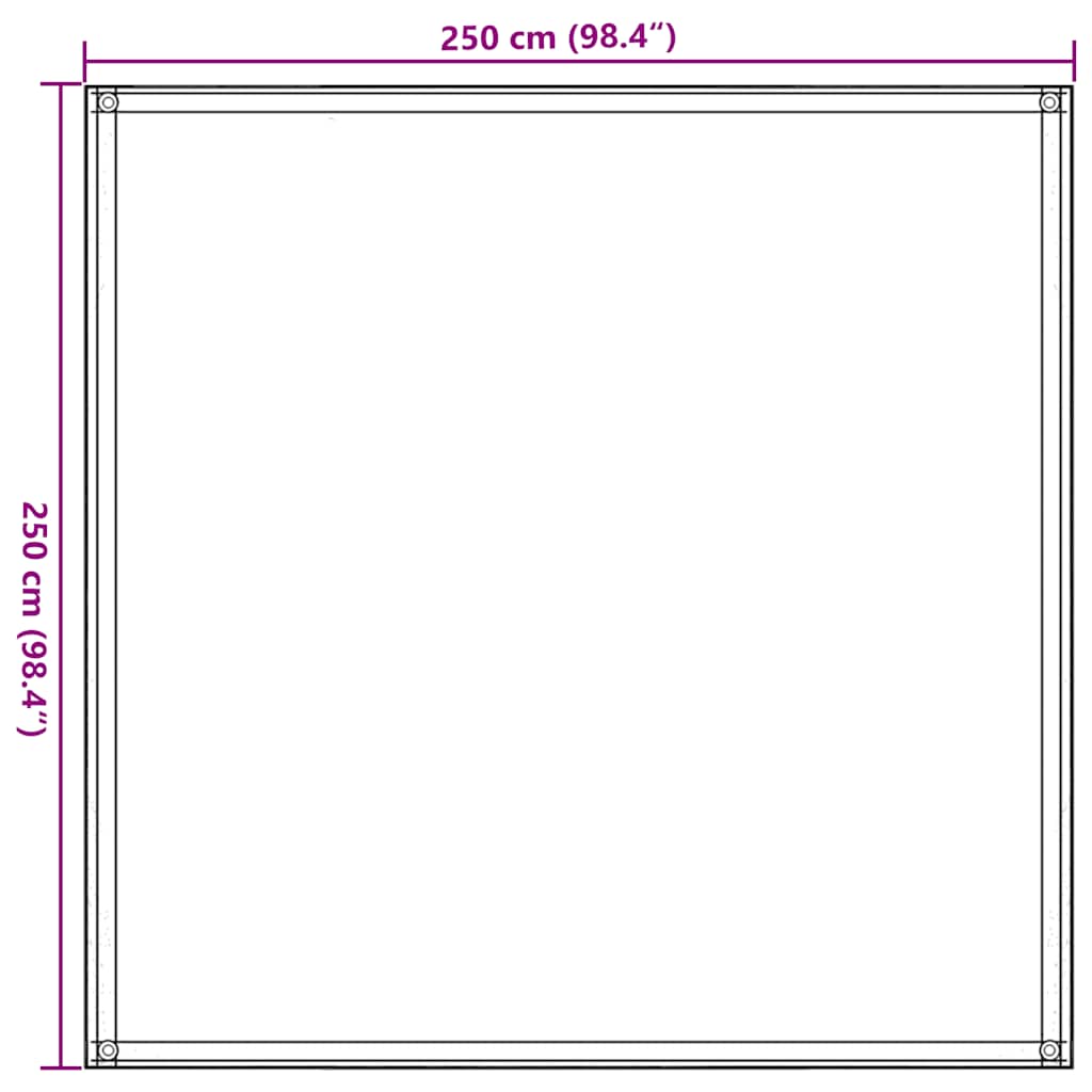 Tappeto da Tenda Beige 250x250 cm HDPE