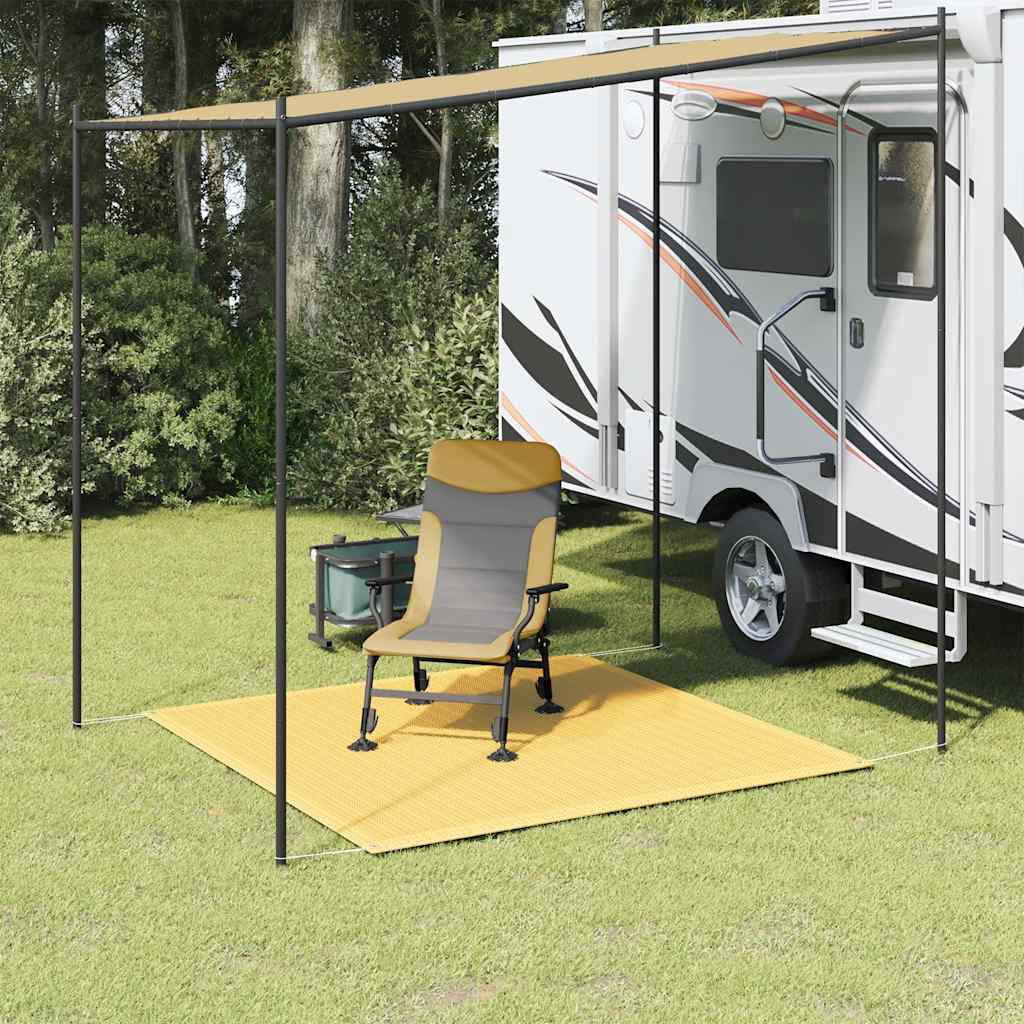 Tappeto da Tenda Beige 250x250 cm HDPE