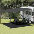 Tappeto da Tenda 400x400 cm Nero in HDPE