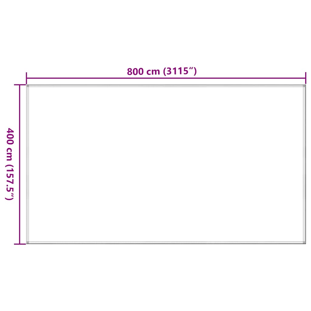 Tappeto da Tenda 400x800 cm Nero in HDPE