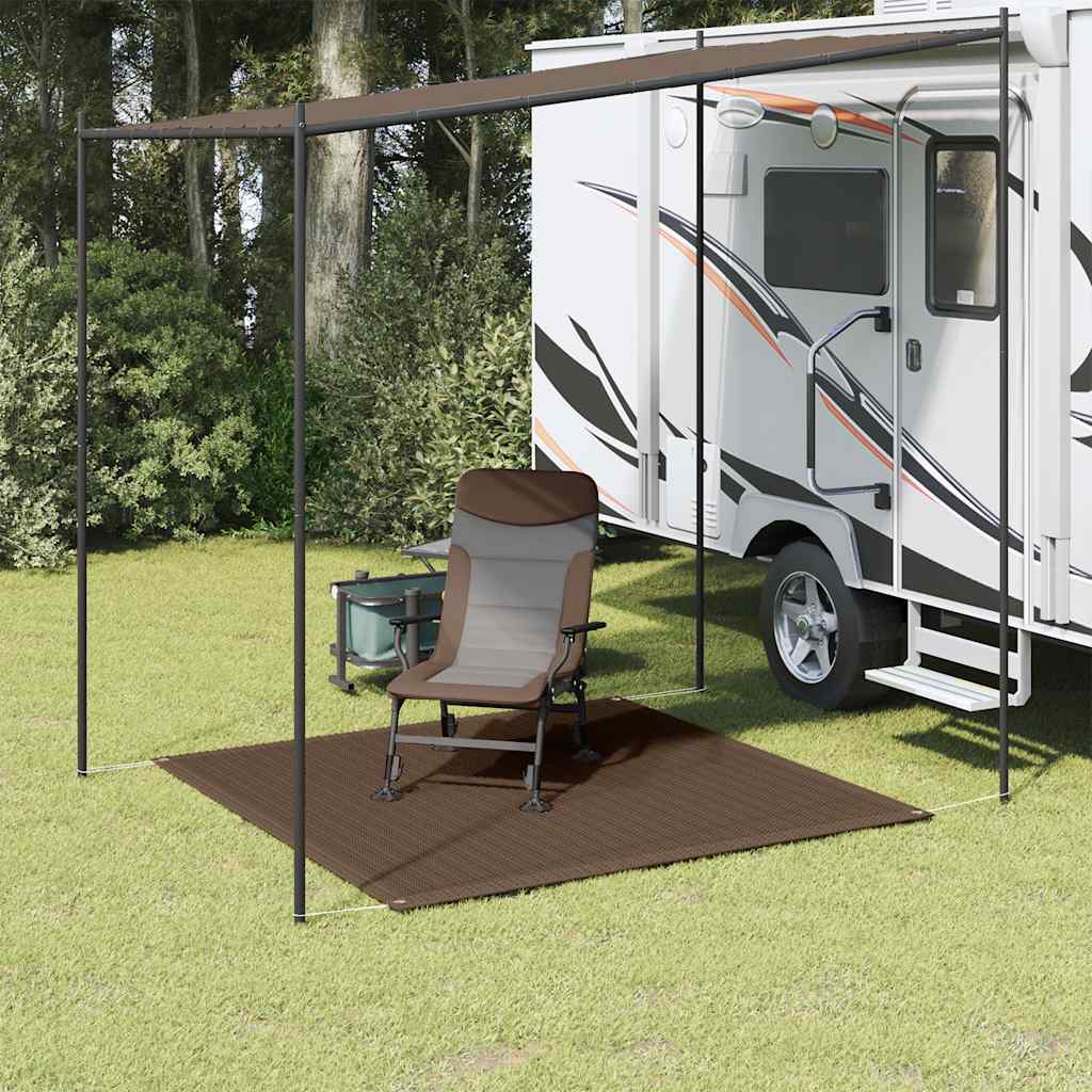 Tappeto da Tenda 200x200 cm Marrone