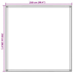 Tappeto da Tenda 250x250 cm Marrone