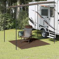Tappeto da Tenda 250x250 cm Marrone