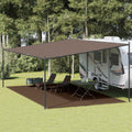 Tappeto da Tenda 400x800 cm Marrone in HDPE