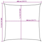 Vela Parasole 160 g/m² Antracite 4x4 m in HDPE
