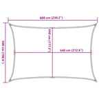 Vela Parasole 160 g/m² Antracite 5x6 m in HDPE