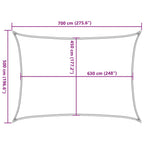 Vela Parasole 160 g/m² Antracite 5x7 m in HDPE
