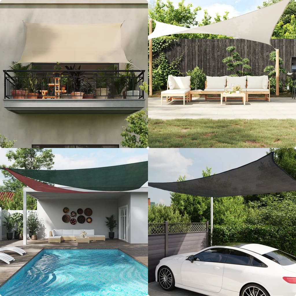 Vela Parasole 160 g/m² Beige 3x4,5 m in HDPE