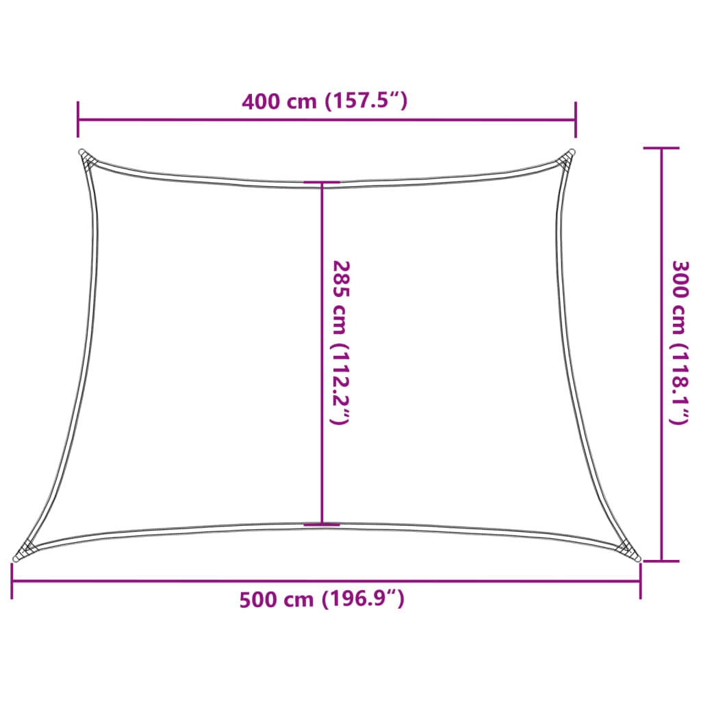 Vela Parasole 160 g/m² Beige 4/5x3 m in HDPE