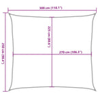 Vela Parasole 160 g/m² Crema 2,5x3 m in HDPE