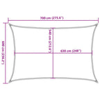 Vela Parasole 160 g/m² Crema 6x7 m in HDPE
