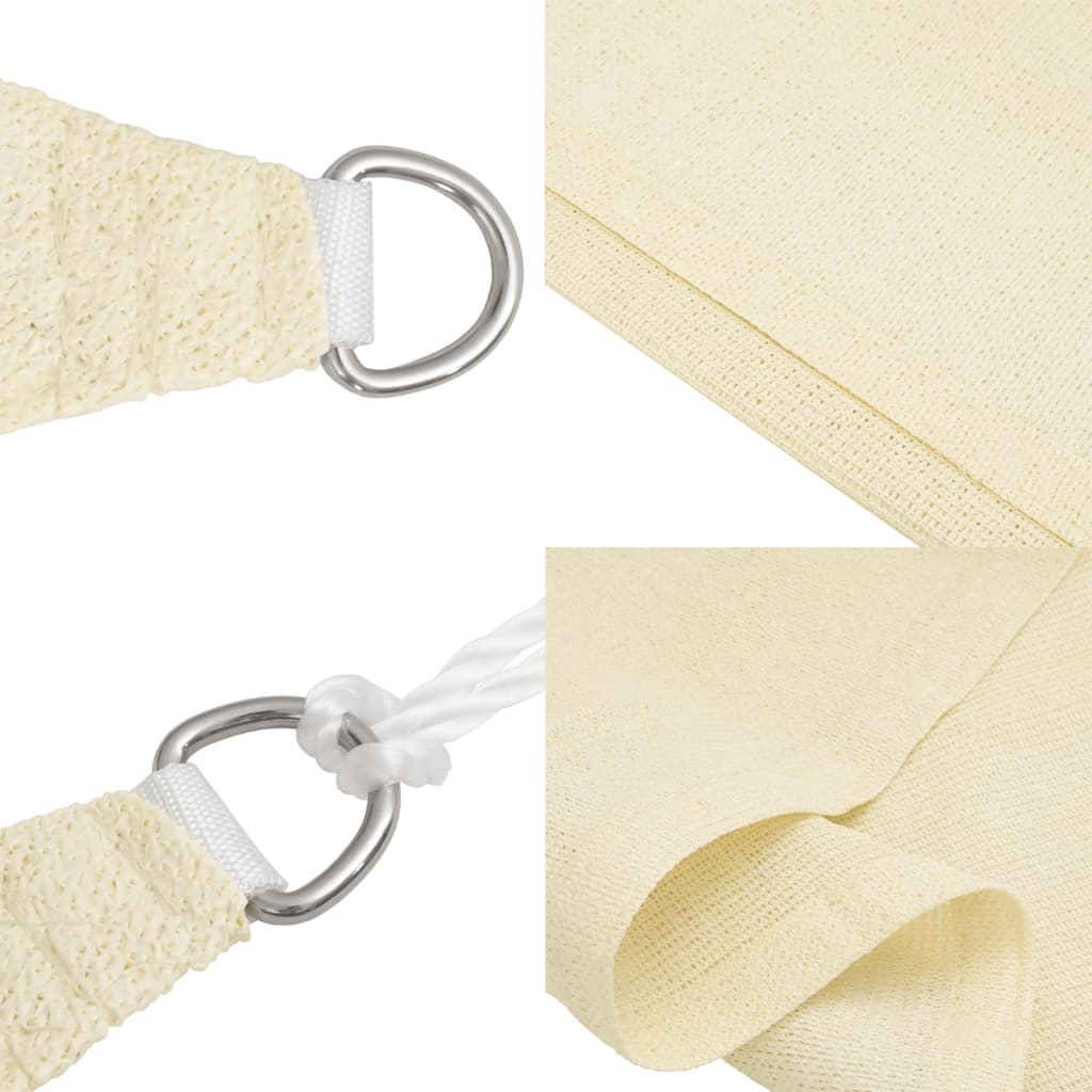 Vela Parasole 160 g/m² Crema 3x3x3 m in HDPE