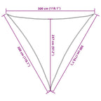Vela Parasole 160 g/m² Crema 3x3x3 m in HDPE