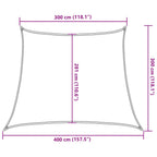 Vela Parasole 160 g/m² Crema 3/4x3 m in HDPE