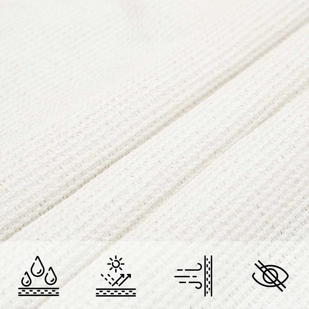 Vela Parasole 160 g/m² Bianca 2,5x4,5 m in HDPE