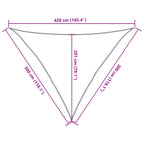 Vela Parasole 160 g/m² Bianca 3x3x4,2 m in HDPE